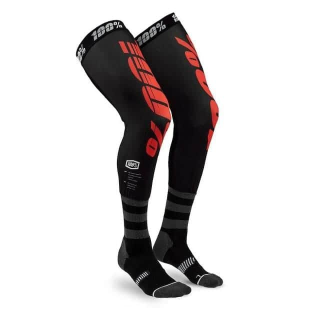 REV KNEE BRACE PERFORMANCE MOTO SOCKS NEGRO / ROJO