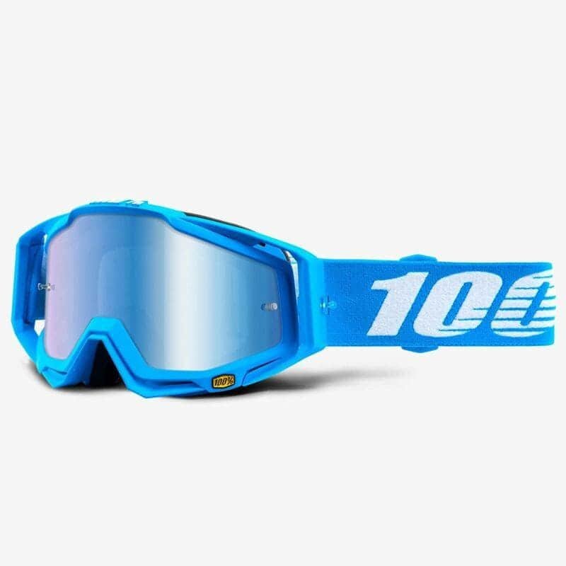 GOGGLES 100% RACECRAFT AZUL MONOBLOCK - LENTE AZUL