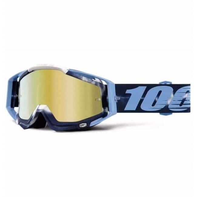 GOGGLES RACECRAFT AZUL / PINTO - LENTE DORADO